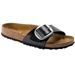 Birkenstock Madrid Big Buckle Sandals In Graceful Licorice, Size EU39 US 8-8 1/2